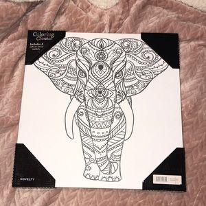 Elephant coloring canvas